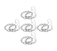 Gadpiparty Catena per Catena di Sollevamento Wc in Acciaio Inossidabile 304 da 5 Pezzi, Kit di Sostituzione per Valvola a Battente, Accessori per Serbatoio Wc Compatibili per Uso Domestico