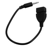 Gadpiparty Cavo Audio Aux 3,5 Mm Nero Convertitore USB per Dispositivi Elettronici Auto, Compatto in Gomma Filo di Rame, per Autoradio e Lettori CD Auto