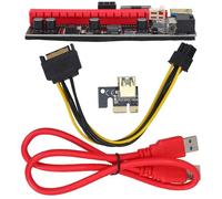 Gadpiparty Cavo di Prolunga Pcie per Scheda Video Esterna Rosso in Rame e Pvc, Connettore 1x a 16x per Gaming e Uso Multimediale su Laptop