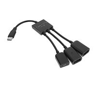 Gadpiparty Cavo Otg Usb Multi-funzione Con Porte Usb Adattatore Maschio Femmina Per Tipo-c Nero