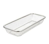 Gadpiparty Cestello Funzione Drenante Argento Scolapiatti e Acciaio Inossidabile Buona Resistenza per Forchette Cucchiai per Cucina e Lavaggio Frutta