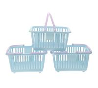 Gadpiparty Cestini in Plastica e Facili da Trasportare Set da 3 con Manici Leggeri per Giochi e Verdure, per Uso Interno e Area Lavanderia