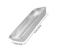 Gadpiparty Cestino Portaoggetti in Acciaio Inox 31X12X55 CM Cestello di Scarico Multiuso per Frutta e Verdura Scolapasta Rettangolare Compatto per Uso Cucina Quotidiano