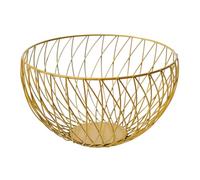 Gadpiparty Cesto di Frutta Moderno in Ferro Color Oro, Elegante e Facile da Pulire, per Snack e Frutta Sul Bancone della Cucina come Decorazione la Casa