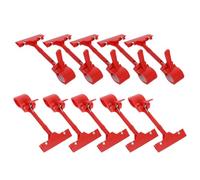 Gadpiparty Clip Porta Cartellino Prezzo Rosso in Pp 10 Pezzi per Esposizione Negozi Resistente e Durevole per Visualizzazione Cartelli Multipli