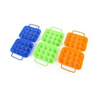 Gadpiparty contenitore per uova per 6 uova contenitori per uova alla diavola con coperchio parabrezza ribaltabile della stufa portauova porta 6 fessure per uova portatile cartone Green