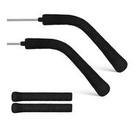 Gadpiparty Copri Aste per Occhiali 2 Set in Maglia Elastica Nera, Cuscinetti Auricolari Antiscivolo, Misura Circa 55 MM, Accessori per Stabilità Durante Attività all'Aperto