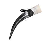 Gadpiparty Corno di Bue per Bere Vichingo 36-40 CM Ampio Boccale Tazza in Corno Naturale Supporto per Rievocazioni Storiche Campeggio e Uso All’Aperto