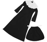 Gadpiparty Costume da Suora per Halloween e Spettacoli Teatrali Design Confortevole e Look Accattivante in Spandex Nero, Leggero e Facile da Indossare per Donna Adulta