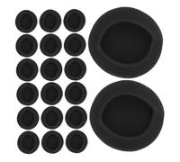 Gadpiparty Cuscinetti Auricolari 55Mm 24 Pezzi Imbottitura in Spugna Nera per Coperture Cuffie con Comfort Prolungato Ideali per Ufficio e Attività Esterne