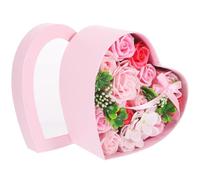 Gadpiparty Decorativo Fiori di Sapone Simulati Artificiale Profumata in Confezione Regalo Forma di Cuore per San Compleanni e Matrimoni Decorazione Casa Elegante