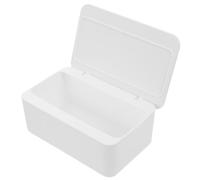 Gadpiparty Distributore di Salviette Bianco con Coperchio per Bagno Contenitore per Salviette con Facile Estrazione e Grande Capacità per Ragazza e Conservazione Pulita