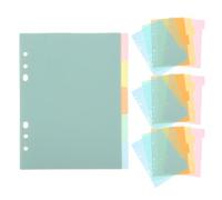 Gadpiparty Divisori a Linguetta per Quaderni A5 6 Fori in Plastica Colorata, Set da 20 Pagine Indice Portatili per Raccoglitori, Divisori per Indici per Studenti e Ufficio