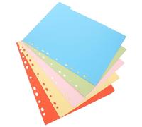 Gadpiparty Divisori per Blocchi Note 5 Fogli Separatore Staccabile e Indice a Colori per Raccoglitori Adatti a Quaderni e Documenti di Ricerca