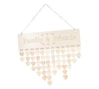 Gadpiparty Famiglia con Compleanni Lavagnetta Cancellabile per Casa e Classe Pannello Mensile Decorativo con Cuori e Cerchi per Organizzazione Familiare