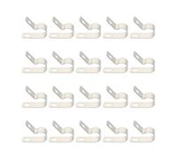 Gadpiparty Fermacavo in Acciaio Inox 304 Tipo R, Set da 20 Pezzi, Clip per Fissaggio Cavi Elevata Resistenza alla Corrosione, Supporto per Gestione Fili per Casa, Ufficio e Magazzino