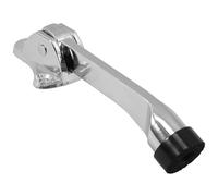 Gadpiparty Fermaporta a Calci in Lega di Zinco Supporto a Forma di Ferro di Cavallo e Pedale Regolabile per Porte di Ingresso, Uso Domestico Argento 5.1X1.6X1 Pollici