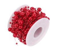 Gadpiparty Filo di Perle Rosse Decorativo in Plastico 1 Rotolo per Ornamenti Sospesi Creativo e Delicato per Ufficio e Ogni Occasione
