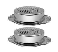 Gadpiparty Filtro per Lattine Design Rotondo in Acciaio Inossidabile 2 Pezzi Efficiente e Comodo per Filtrare Rapidamente Alimenti in Scatola per Cucina