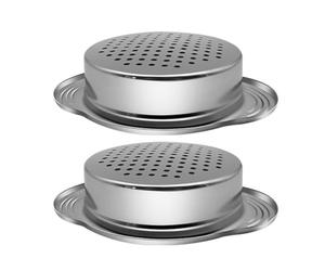 Gadpiparty Filtro per Lattine Design Rotondo in Acciaio Inossidabile 2 Pezzi Efficiente e Comodo per Filtrare Rapidamente Alimenti in Scatola per Cucina