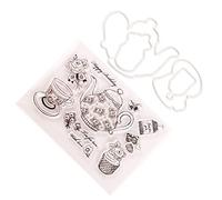 Gadpiparty Fustelle Forma di Fiore in Silicone Trasparente Fustelle Fai da Te per Scrapbooking Album Fotografico Diario Decorazioni Artigianali