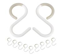 Gadpiparty Ganci a S Soluzione Salvaspazio Antiruggine in Plastica Bianca 12 per Cucina e Bagno per Accappatoi e Asciugamani