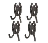 Gadpiparty Ganci Appendiabiti da Muro in Ferro di Cavallo, 4 Pezzi, Stile Retrò Creativo per Aumentare lo Spazio di Stoccaggio e Decorare Ogni Stanza della Casa