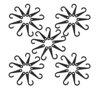 Gadpiparty Ganci per Espositori Calzini 500 Pezzi in Plastica Nera a Forma di J per Appendere Calze e Piccoli Accessori in Negozi di Moda e Boutique