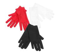 Gadpiparty Guanti da in Spandex Bianco Elastici per Ispezione Comodi e Facili da Indossare 3 Paia per del Vetro e Controllo Monete