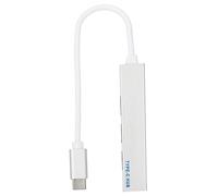 Gadpiparty Hub Multi-port Usb2.0 in Lega di Alluminio, Estensore Portatile 4 Porte per Laptop e Dispositivi, Design Leggero e Argento