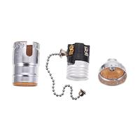 Gadpiparty Interruttore Cerniera Elettrico Catenella Per Tirare La Lampada Swag Prese Kit Luce Swag Cablaggio Tirare La Lampadina Della Catena A Batteria Cavo Presa Lampadine Silver Alluminio