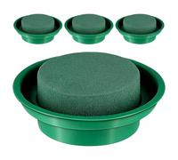 Gadpiparty Kit 4 Pezzi Basi Floreali Rotonde in Schiuma Assorbente per Composizioni Floreali Fai da Te Accessori per Fiori Freschi Decorazioni per Casa e Negozi di Fiori