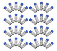 Gadpiparty Kit 40 Pezzi Adattatori F a Compressione per Cavo Coassiale Rg6 Connettori Terminali per Antenna TV Raccordi per Terminazione Cavi Coassiali Rg6 per Uso Domestico e Ufficio