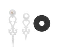 Gadpiparty Kit Lancette di Ricambio per Orologio a cucù in Plastica Bianca, Lancette Precise e Silenziose Guarnizione a Dado, Accessori per Riparazione Orologi Meccanici da Parete