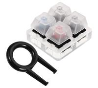 Gadpiparty Kit tester per tastiera con base acrilica per interruttori meccanici Cherry Black Red Tea Green Shaft Tester Tool con copritasti per test accurati dell'interruttore della tastiera, colore