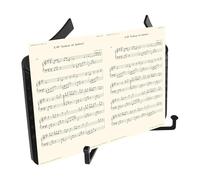 Gadpiparty Leggio Portatile da Tavolo in Abs Nero, Leggero e Regolabile, Supporto per Spartiti Musicali e Libri la Lettura la Cucina