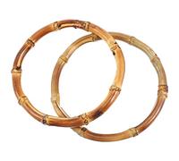 Gadpiparty Manici per Borse Rotondi in bambù Chiaro, Accessori Fai da Te per Sostituzione Manico Borsa, Set 2 Pezzi 10 Cm per Realizzazione e Decorazione Borse, Pochette, Uso Domestico e Negozi