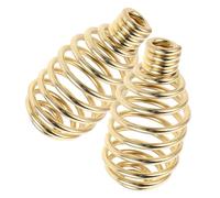 Gadpiparty Maniglia per Stufa a Molla in Acciaio Oro 2 Pezzi Superficie Liscia e Tocco Confortevole, per Stufa e Mobile, Design Elegante e Versatile