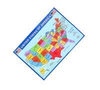 Gadpiparty Mappa dell'America Poster Educativo Colorato per Aula e Camera Mappa Geografica Plastificata per Apprendimento e Decorazione