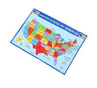 Gadpiparty Mappa dell'America Poster Educativo per Aula e Decorazione della Materiale Resistente e Colori Brillanti Set 2 Pezzi