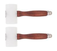 Gadpiparty Martello per Incisione su Pelle in Legno e Nailon 2 Pezzi, Testa Arrotondata senza Bave, per Lavorazione Cuoio e Realizzazione Borse, Forza Equilibrata per Ridurre Affaticamento