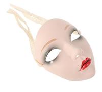 Gadpiparty Maschera Tradizionale Cinese Accessorio Hanfu in Plastica Bianca Copertura Completa del Viso, Materiale Confortevole per Cosplay per Feste in Maschera