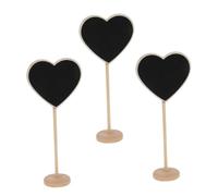 Gadpiparty Mini Lavagne in Legno Con Base a Forma Di Cuore, 10 Pezzi, Per Messaggi Brevi e Decorazioni Da Festa, Dimensioni 18x7,5 Cm, Design Compatto Con Molletta Per Note