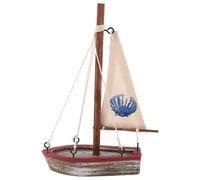 Gadpiparty Modellino Barca Vela in Legno Nautico Statuetta di Mini Nave da Collezione Decorazione Costiera per Tavolo da Festa