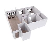 Gadpiparty Modello di Casa Modulare 1:50 in Abs e Acrilico Sezione Trasversale Visibile, Kit di Progettazione Dettagliata per Educazione Architettonica e Layout Interni