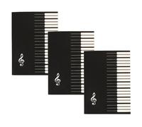 Gadpiparty Notebook di Spartiti Musicali per Pianoforte e Chitarra 3 Pezzi Pagine Staccabili in Carta Nera, per Festa Scuola Decor e Uso All'aperto