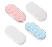 Gadpiparty Organizer Porta Punte Stilo 4 Pezzi Trasparente e Colorato Custodia Portatile per Pennini Touchscreen Scatola Multiuso per Accessori Penna da Ufficio Scuola e Viaggio