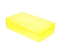 Gadpiparty pastello astuccio capacità magazzinaggio modello Cartoleria chiaro scatole portaoggetti storage box contenitore portapenne portatile organizzatore di matite plastica Yellow