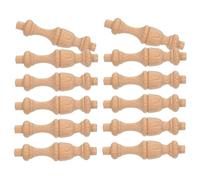 Gadpiparty Pilastri Romani in Legno Massello, 12 Pezzi, 7,5x1,8 Cm, Terminali Decorativi per Casa, Colonna in Stile Europeo per Scale ed Esterni