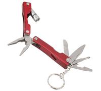 Gadpiparty Pinza Multifunzionale in Acciaio Inossidabile Pieghevole Torcia LED, Mini Pinza Compatta per Esterni, Utensile Portatile da Campeggio e Emergenza